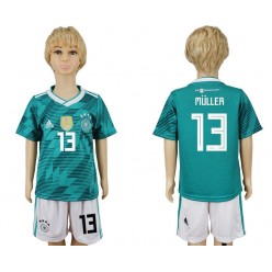 Germany 13 MULLER Away 2018 FIFA World Cup Youth Soccer Jersey
