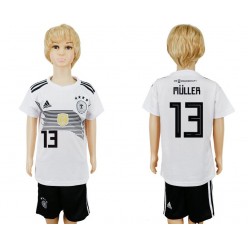 Germany 13 MULLER Home Youth 2018 FIFA World Cup Soccer Jersey