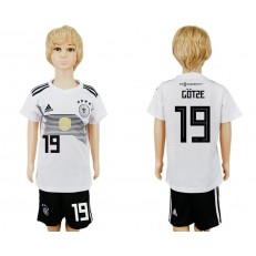 Germany 19 GOTZE Home Youth 2018 FIFA World Cup Soccer Jersey