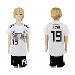 Germany 19 GOTZE Home Youth 2018 FIFA World Cup Soccer Jersey