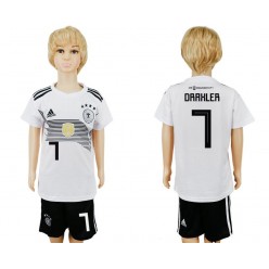 Germany 7 DRAXLER Home Youth 2018 FIFA World Cup Soccer Jersey