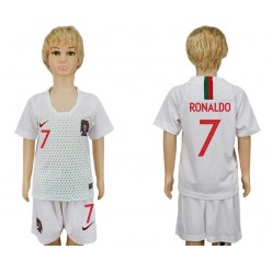 Portugal 7 RONALDO Away Youth 2018 FIFA World Cup Soccer Jersey