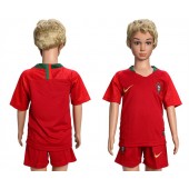 Portugal Home Youth 2018 FIFA World Cup Soccer Jersey
