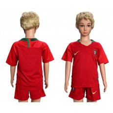 Portugal Home Youth 2018 FIFA World Cup Soccer Jersey