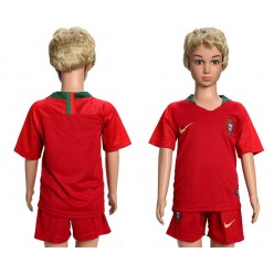 Portugal Home Youth 2018 FIFA World Cup Soccer Jersey