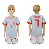 Spain 7 MORATA Away Youth 2018 FIFA World Cup Soccer Jersey