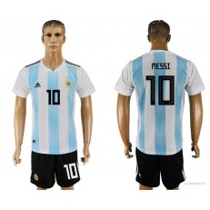 Argentina 10 MESSI Home 2018 FIFA World Cup Soccer Jersey