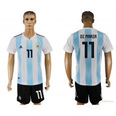 Argentina 11 DI MARIA Home 2018 FIFA World Cup Soccer Jersey
