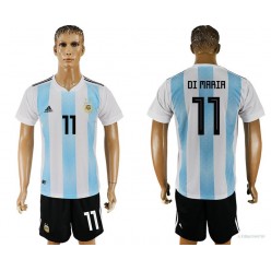 Argentina 11 DI MARIA Home 2018 FIFA World Cup Soccer Jersey