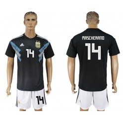 Argentina 14 MASCHERANO Away 2018 FIFA World Cup Soccer Jersey