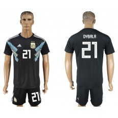 Argentina 21 DYBALA Away 2018 FIFA World Cup Soccer Jersey