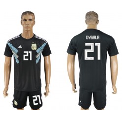Argentina 21 DYBALA Away 2018 FIFA World Cup Soccer Jersey