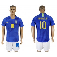 Brazil 10 NEYMAR JR Away 2018 FIFA World Cup Soccer Jersey