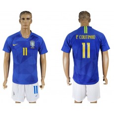 Brazil 11 COUTINHO Away 2018 FIFA World Cup Soccer Jersey