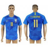 Brazil 11 COUTINHO Away 2018 FIFA World Cup Soccer Thailand Soccer Jersey