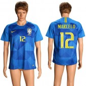 Brazil 12 MARCELO Away 2018 FIFA World Cup Soccer Thailand Soccer Jersey