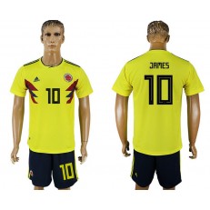 Colombia 10 JAMES Home 2018 FIFA World Cup Soccer Jersey