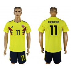 Colombia 11 CURDRADO Home 2018 FIFA World Cup Soccer Jersey