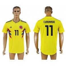 Colombia 11 CURDRADO Home 2018 FIFA World Cup Soccer Thailand Soccer Jersey