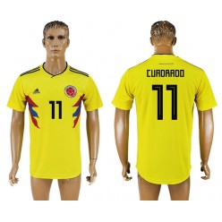 Colombia 11 CURDRADO Home 2018 FIFA World Cup Soccer Thailand Soccer Jersey