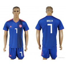 Colombia 7 BACCA Away 2018 FIFA World Cup Soccer Jersey