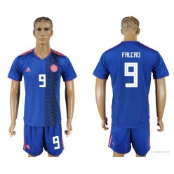 Colombia 9 FALCAO Away 2018 FIFA World Cup Soccer Jersey