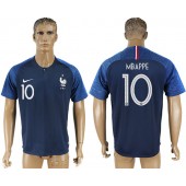 France 10 MBAPPE Home 2018 FIFA World Cup Soccer Thailand Soccer Jersey