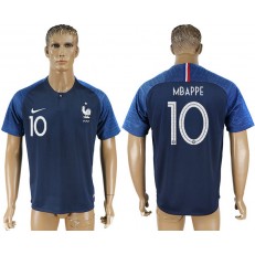 France 10 MBAPPE Home 2018 FIFA World Cup Soccer Thailand Soccer Jersey