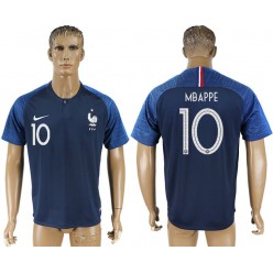 France 10 MBAPPE Home 2018 FIFA World Cup Soccer Thailand Soccer Jersey