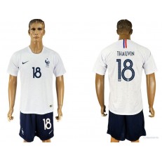 France 18 THAUVIN Away 2018 FIFA World Cup Soccer Jersey