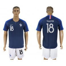 France 18 THAUVIN Home 2018 FIFA World Cup Soccer Jersey