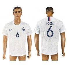 France 6 POGBA Away 2018 FIFA World Cup Soccer Thailand Soccer Jersey
