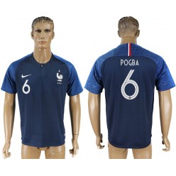 France 6 POGBA Home 2018 FIFA World Cup Soccer Thailand Soccer Jersey