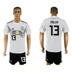 Germany 13 MULLER Home 2018 FIFA World Cup Soccer Jersey