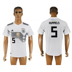 Germany 5 HUMMELS Home 2018 FIFA World Cup Soccer Thailand Soccer Jersey