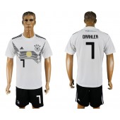 Germany 7 DRAXLER Home 2018 FIFA World Cup Soccer Jersey