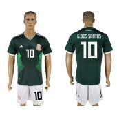 Mexico 10 DOS SANTOS Home 2018 FIFA World Cup Soccer Jersey