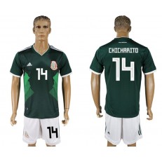 Mexico 14 CHICHARITO Home 2018 FIFA World Cup Soccer Jersey