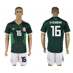Mexico 16 HERRERA Home 2018 FIFA World Cup Soccer Jersey