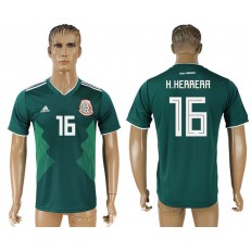Mexico 16 HERRERA Home 2018 FIFA World Cup Thailand Soccer Jersey