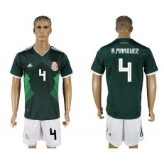 Mexico 4 MARQUEZ Home 2018 FIFA World Cup Soccer Jersey