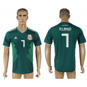 Mexico 7 LAYUN Home 2018 FIFA World Cup Thailand Soccer Jersey