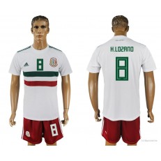 Mexico 8 LOZANO Away 2018 FIFA World Cup Soccer Jersey