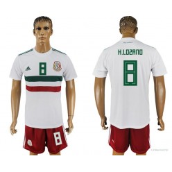 Mexico 8 LOZANO Away 2018 FIFA World Cup Soccer Jersey