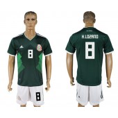 Mexico 8 LOZANO Home 2018 FIFA World Cup Soccer Jersey
