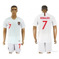 Portugal 7 RONALDO Away 2018 FIFA World Cup Soccer Jersey