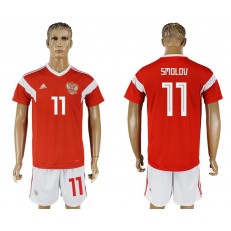 Russia 11 SMOLOV Home 2018 FIFA World Cup Soccer Jersey
