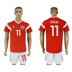 Russia 11 SMOLOV Home 2018 FIFA World Cup Soccer Jersey