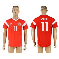 Russia 11 SMOLOV Home 2018 FIFA World Cup Soccer Thailand Soccer Jersey