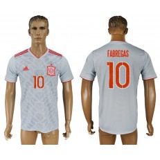 Spain 10 FABREGAS Away 2018 FIFA World Cup Soccer Thailand Soccer Jersey